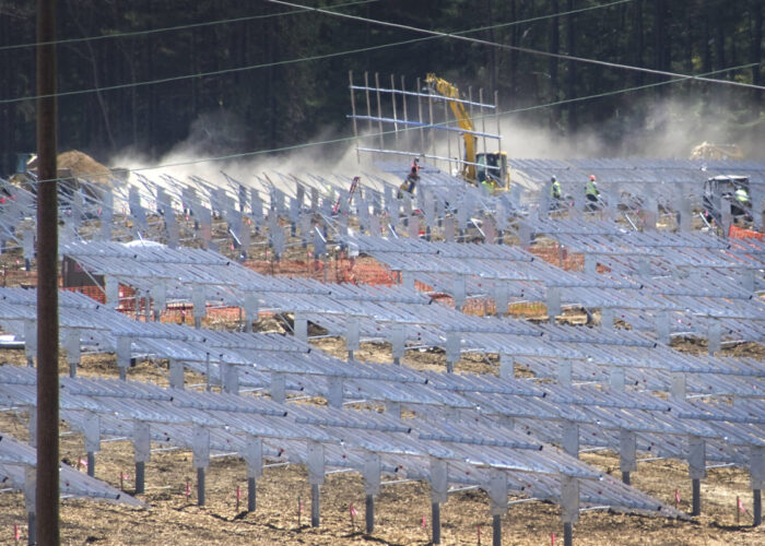 Construction of solar projects.