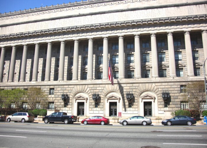 The Department of Commerce building in Washington D.C.