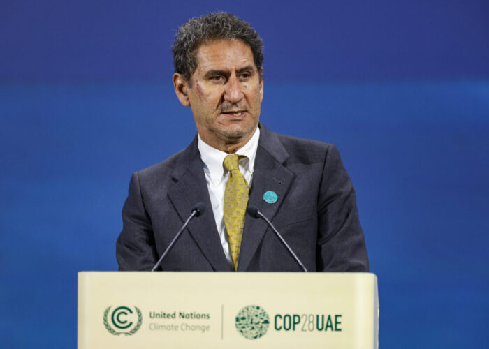 Francesco La Camera speaking at COP28.