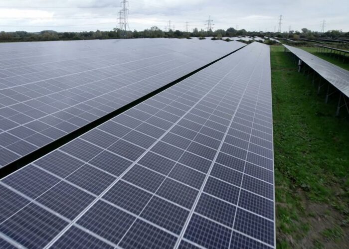 Spread across 140 hectares, the project dedicates 70% of its land to agricultural activities while simultaneously generating clean electricity from solar PV. Image: NextEnergy Capital.