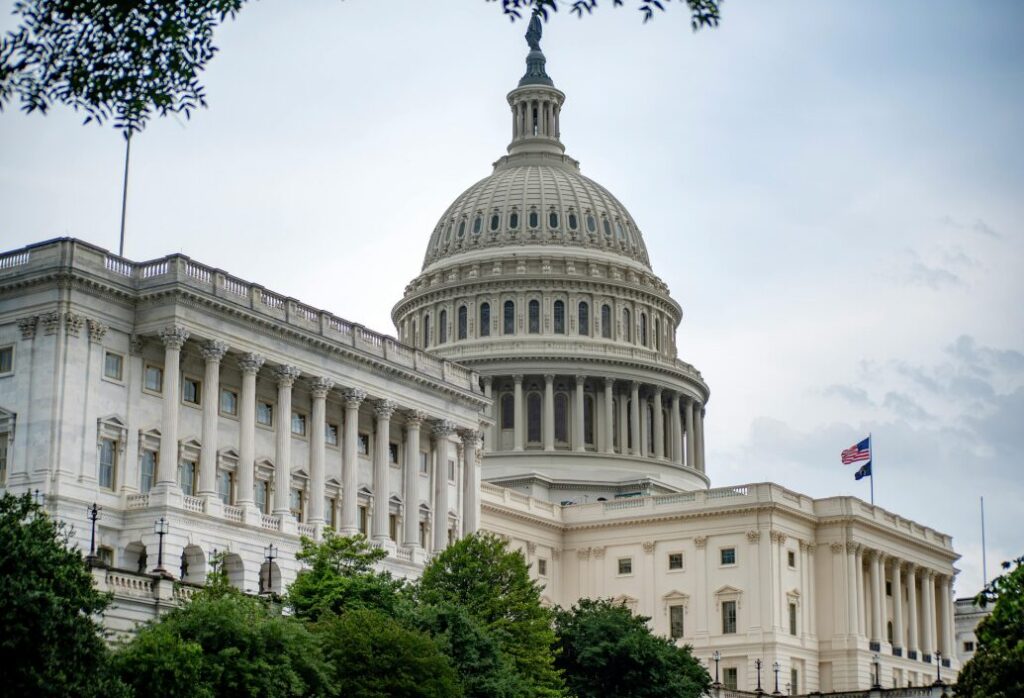 The US Senate building.