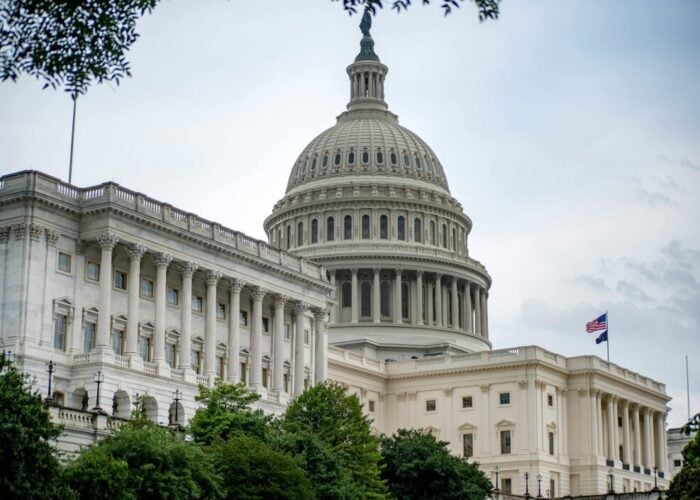 The US Senate building.