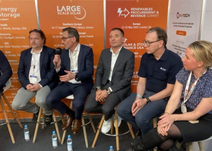 The PV Tech panel at the 2025 Intersolar Europe event.