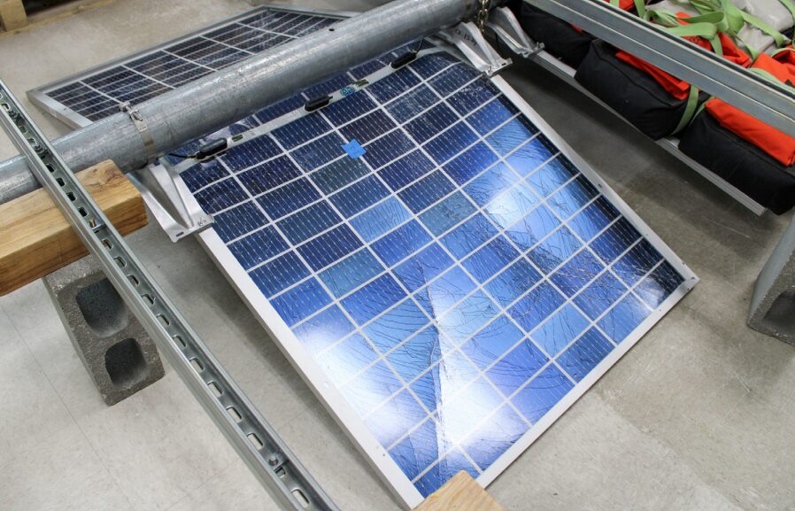 Solar module damage.